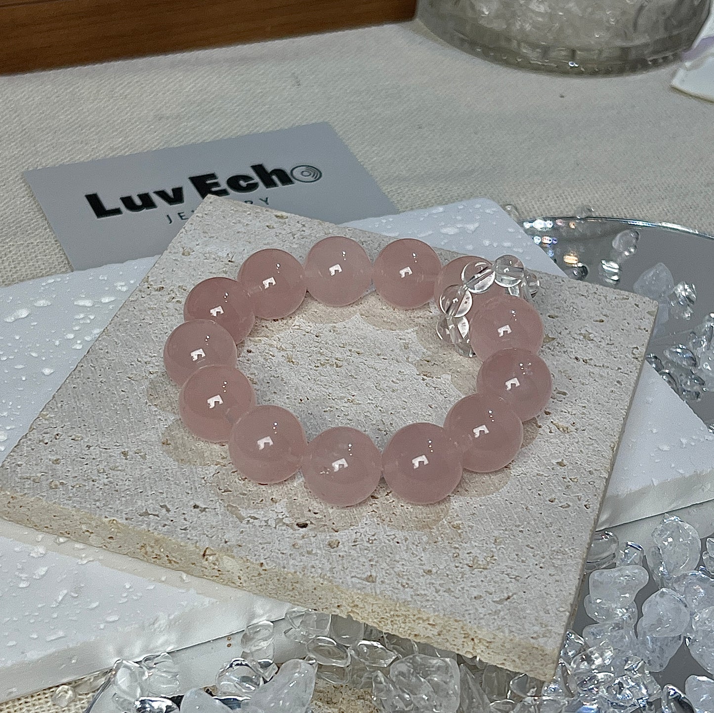 Loving Serenity Bracelet – Rose Quartz and Crystal Quartz Band for Inner Peace