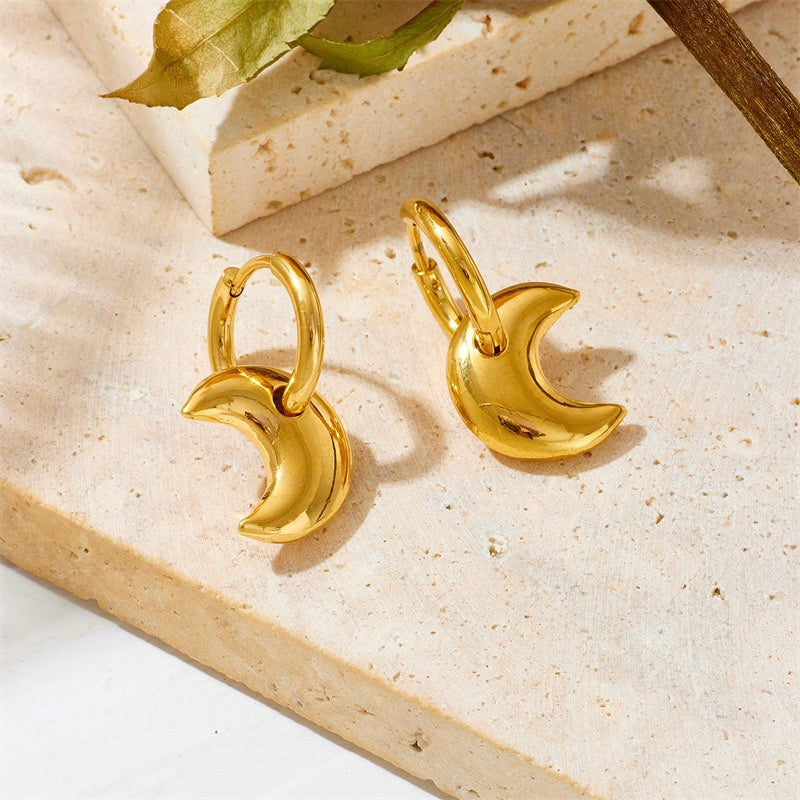 Fashion Accessories - Josie Detachable Buckle Moon Earrings by LuvEcho