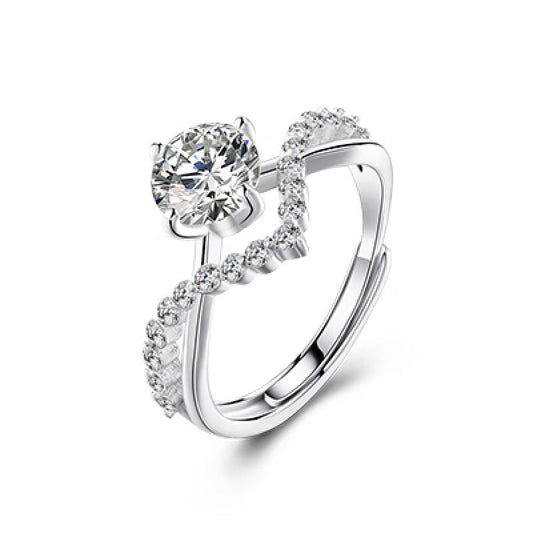 Melody Ring - 1 Carat Simulated Moissanite Diamond | LuvEcho Jewelry