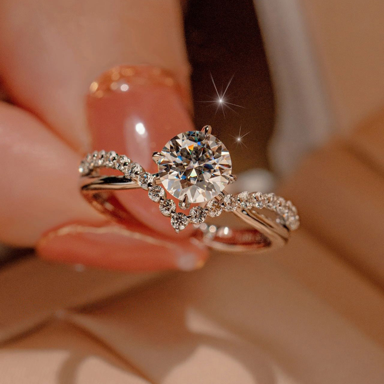 Melody Ring - Precious Ring with Crown Design | LuvEcho Jewelry