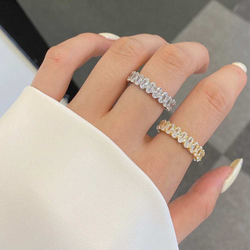 Elegant Look with Shay Diamond Band Ring - Versatile Accessory with Simple Design - Gold and Silver - LuvEcho Jewelry