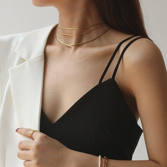 Elegant Look with Alexa All-Match Snake Chain Necklace - Timeless and Sophisticated - LuvEcho Jewelry