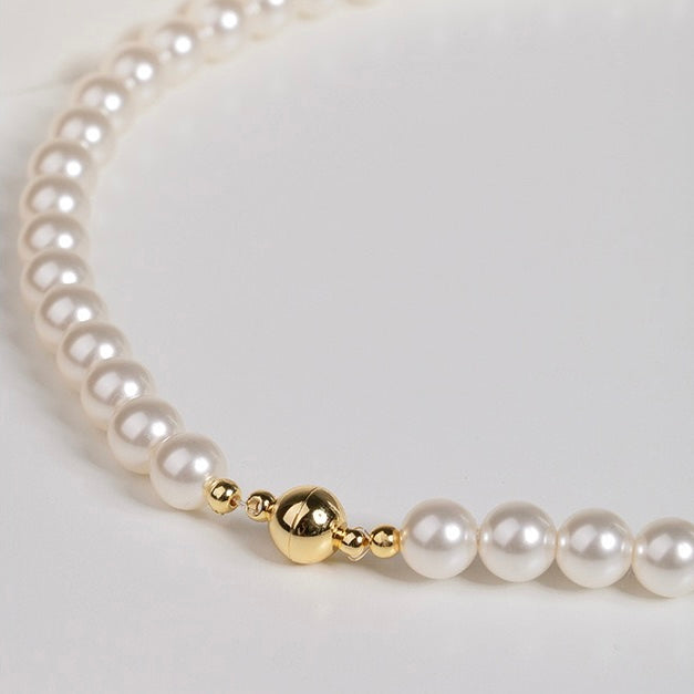 Ariana White Pearl Necklace - Close-Up - LuvEcho Jewelry