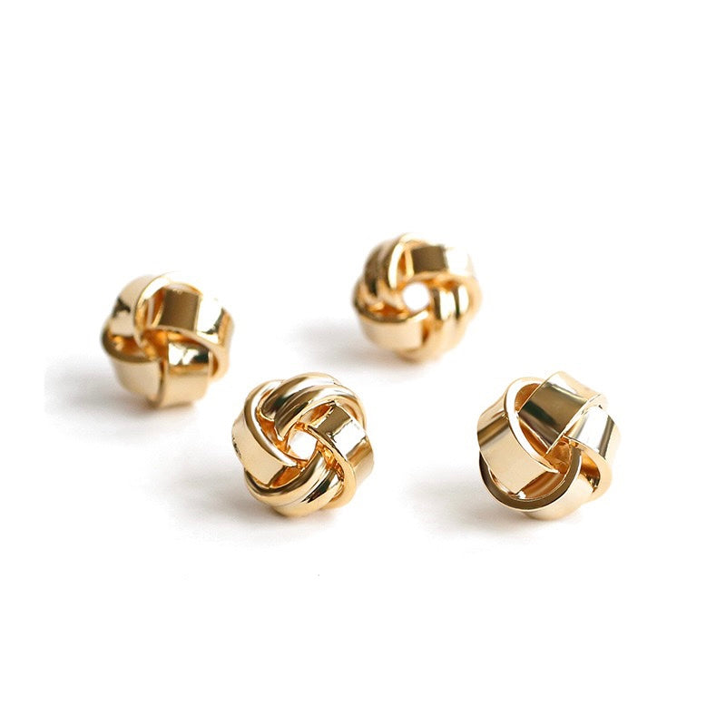 Audrey Spiral Ear Studs - LuvEcho Jewelry in Gold