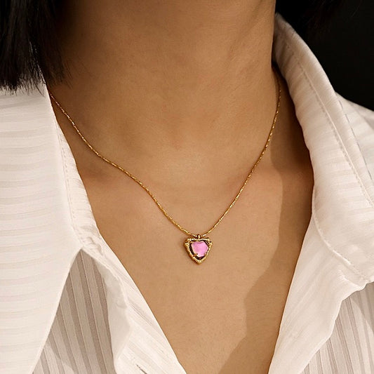 Elegant Look with Chloe Streamer Heart Necklace - Graceful Elegance in Motion