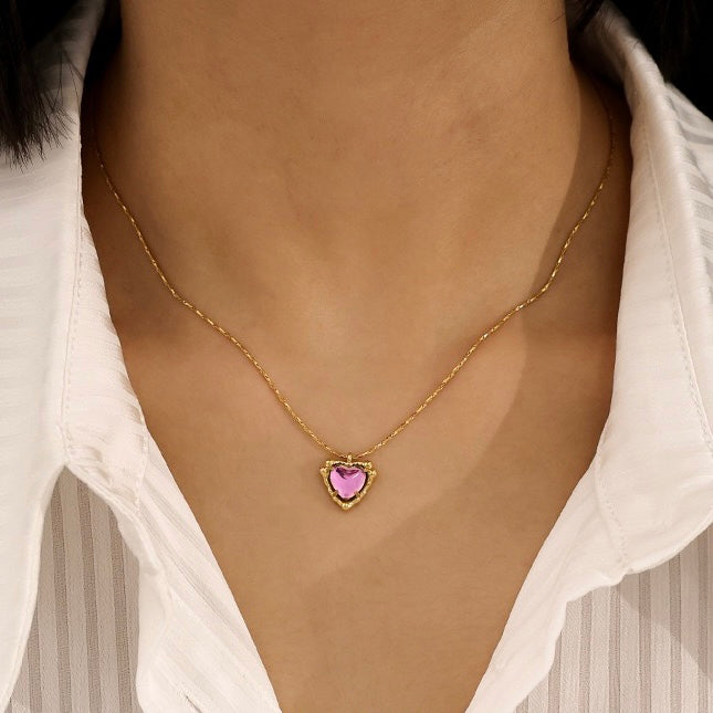 Elegant Look with Chloe Streamer Heart Necklace - Graceful Elegance in Motion