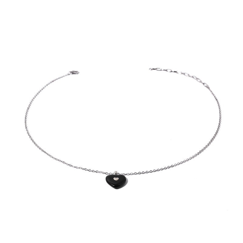 Kenzie Love Pendant Necklace in Timeless Black - LuvEcho Jewelry