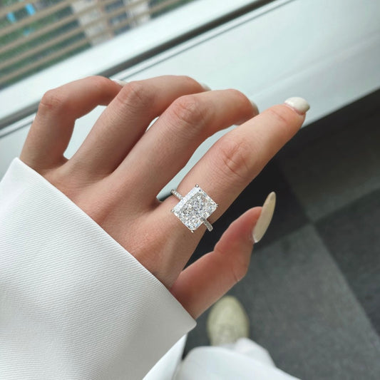 Model showcasing the elegant Kimber Ring with a stunning gemstone - LuvEcho Jewelry