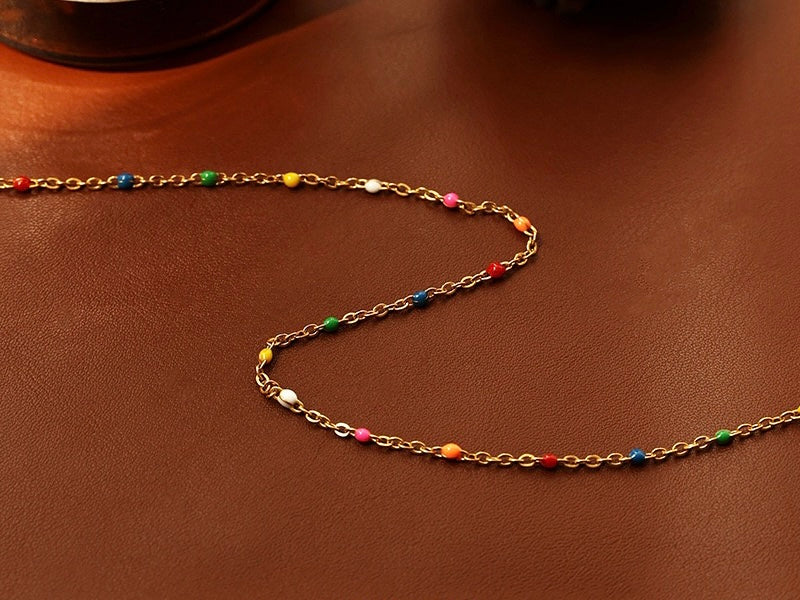 Close-Up of Kimberly Necklace - Detailed Colorful Drops by LuvEcho Jewelry