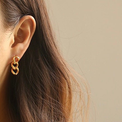 Stylish Lexi Earrings - Unique Asymmetrical Gold Foil Tassels | LuvEcho Jewelry