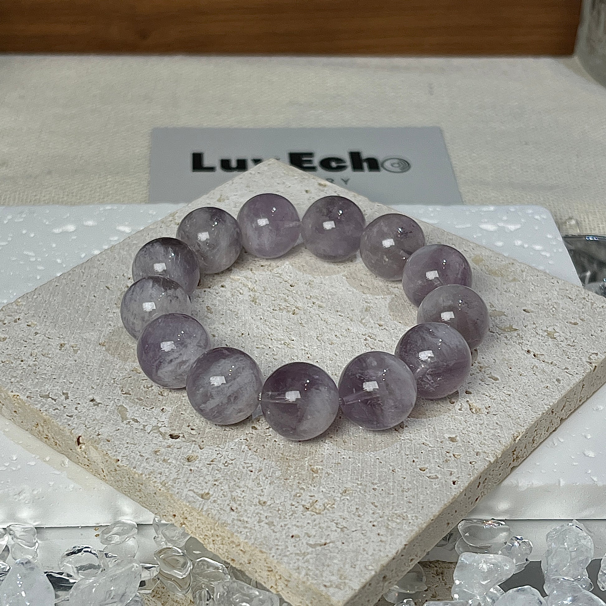 Emotional healing and peace provided by the Lavender Serenity Bracelet’s 13mm lavender Amethyst design.