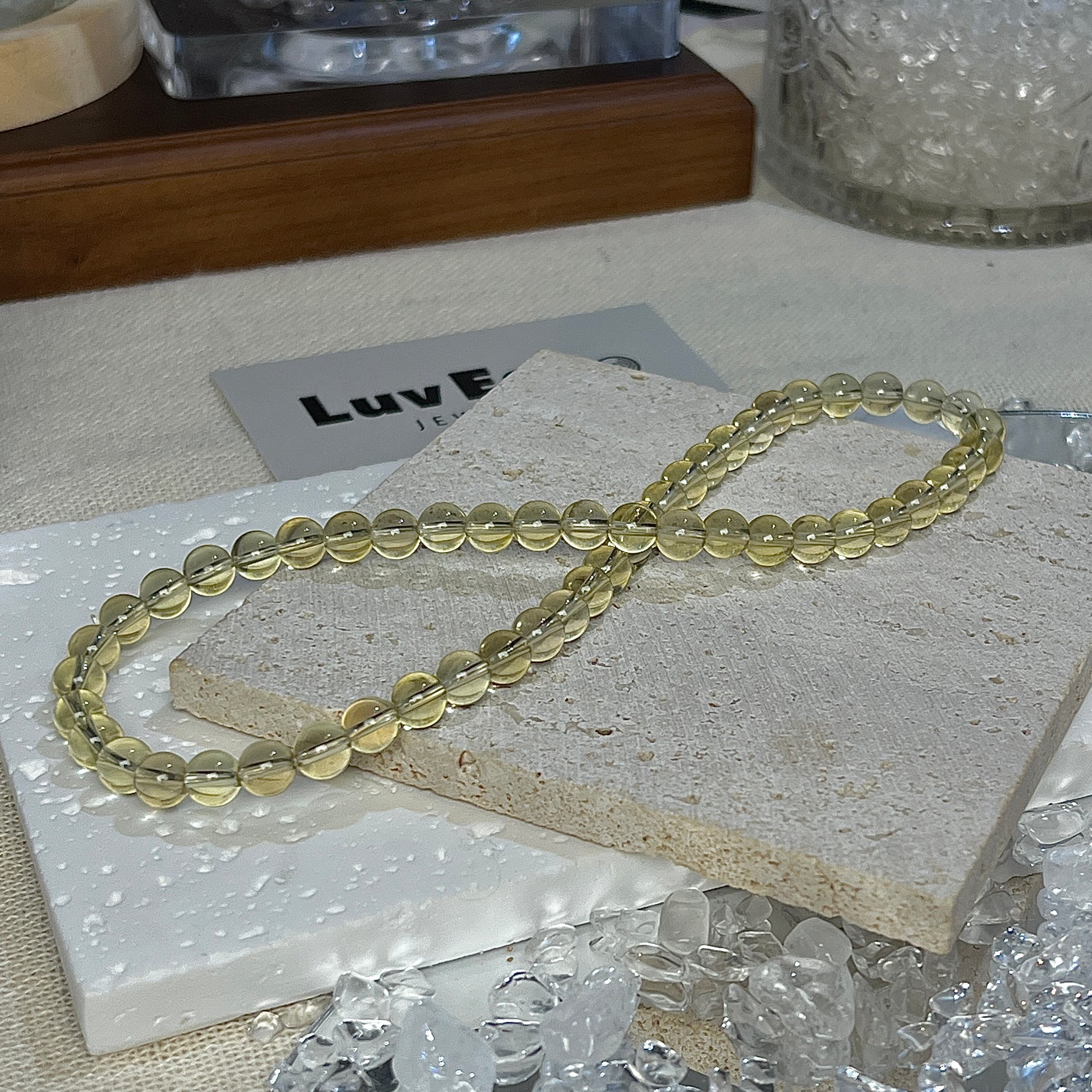 Golden-hued Citrine beads on the Sunlit Glow Wrap Bracelet from LuvEcho Jewelry, symbolizing wealth in a stylish double-wrap desig