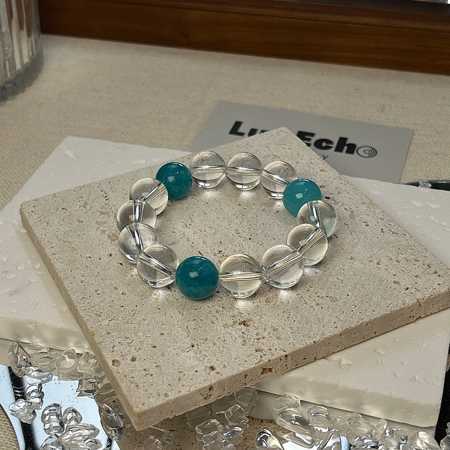 LuvEcho Jewelry's Serene Balance Bracelet, ideal for enhancing emotional balance and stress relief.