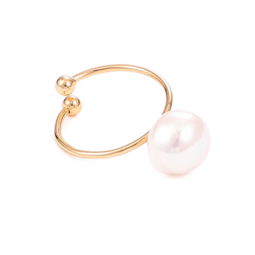 Vintage Baroque Pearl Ring - Unique LuvEcho Jewelry Piece