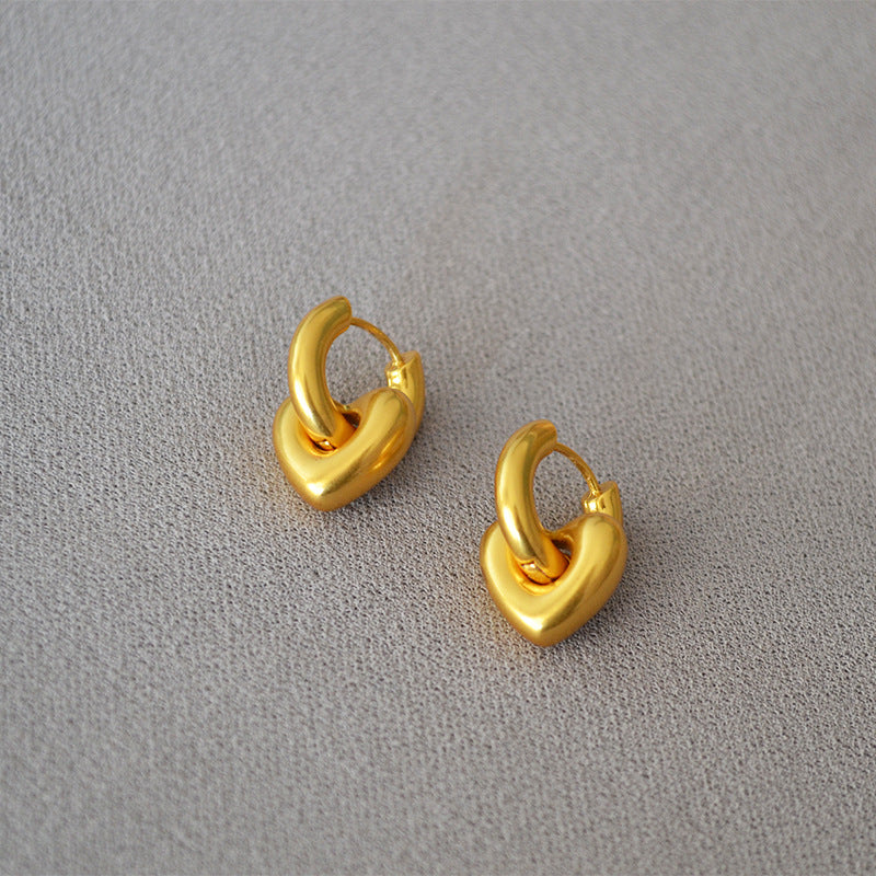 Versatile Gold-Tone Earrings with Detachable Pendants - LuvEcho Josie Collection