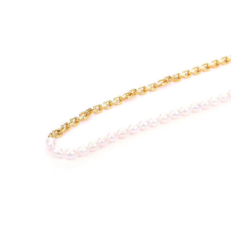 Esther - Pearl & Chain Necklace