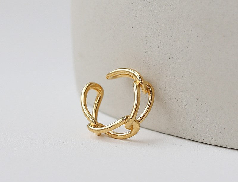 Luv Echo Jewelry - Versatile Stylish Hollow Simple Line Open Adjustable Ring