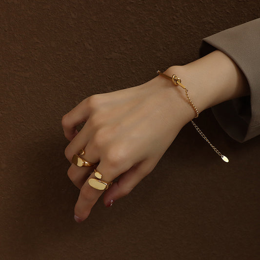 Elegant Look with Presley Minimalist Adjustable Ring - Comfortable Fit and Minimalist Style - LuvEcho Jewelry - Gold